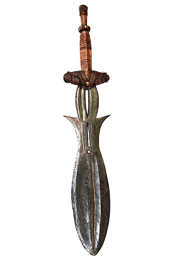 Épée courte Pamba, Kakoma. République Démocratique du Congo.