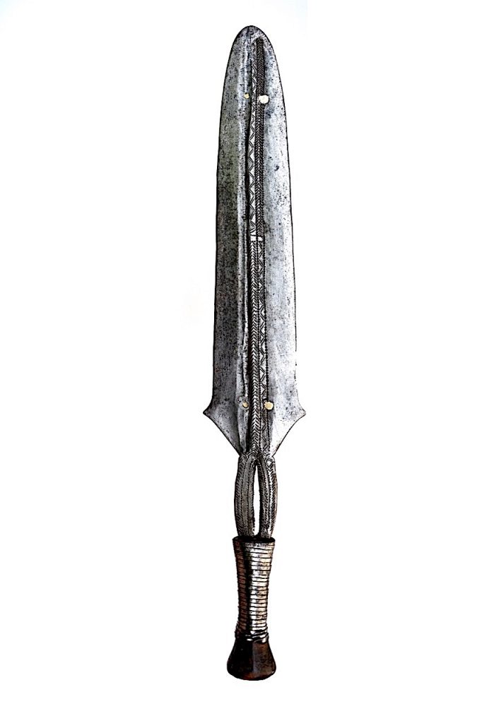 Épée courte Mbudja, nogombé République Centrafricaine.