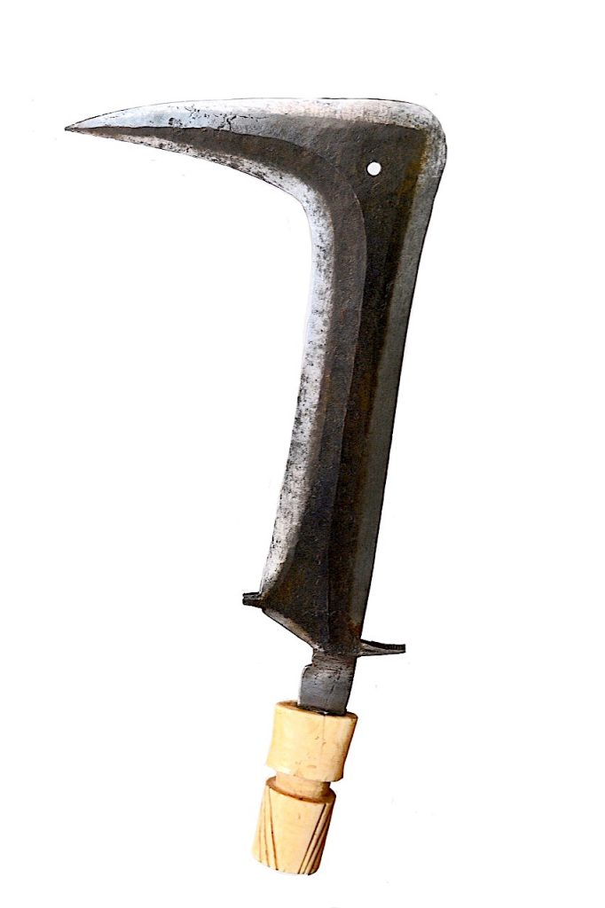 Couteau faucille Type 2 Ethnie Medje, Mangbetu, Budu. République Démocratique du Congo.