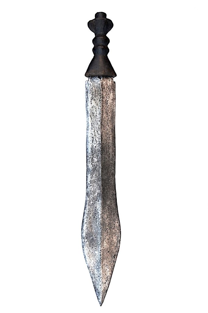 Songyé, épée courte, République Démocratique du Congo.