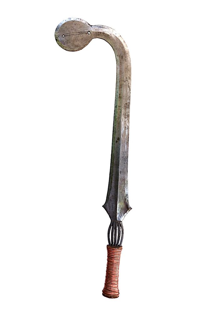 Épée courbe Yakoma Sango, République Démocratique du Congo.