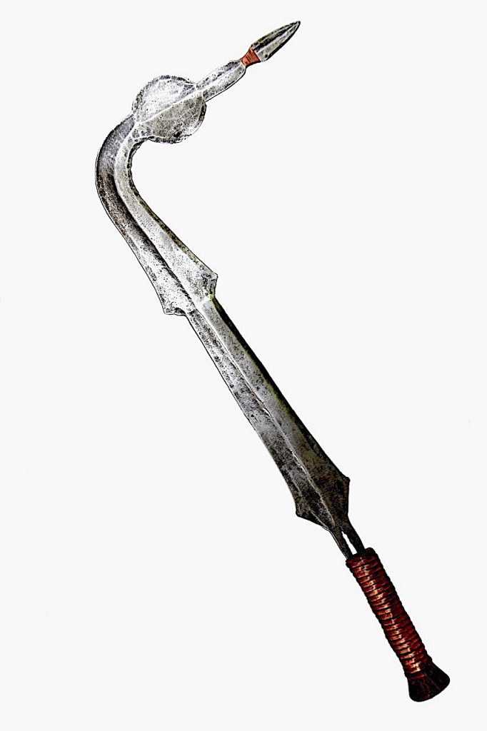 Épée courbe, Yakoma Sango, République Démocratique du Congo, République Centrafricaine.