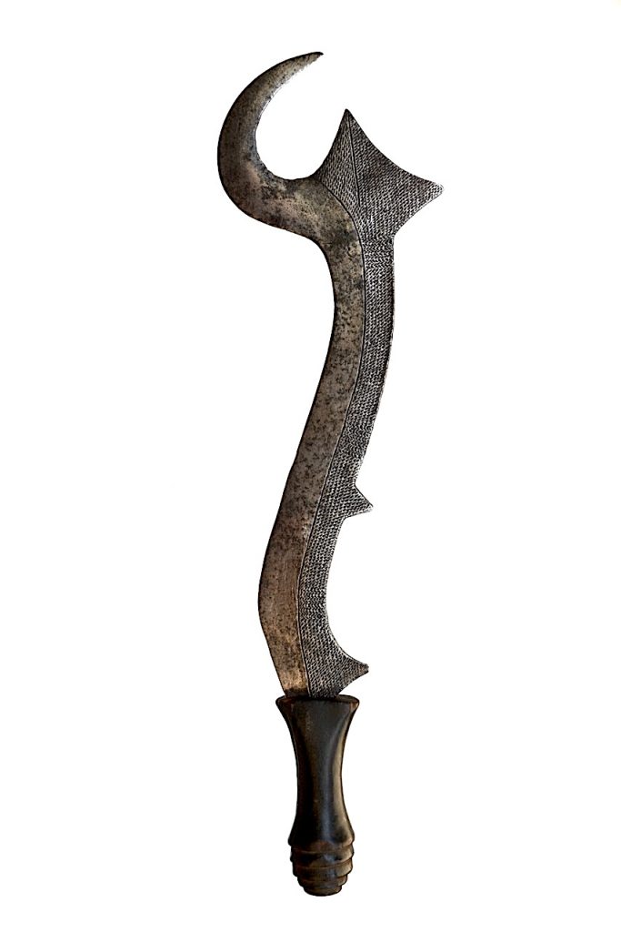 Couteau d'exécution de l'ethnie Lia, Sengelé peuple Mongo.