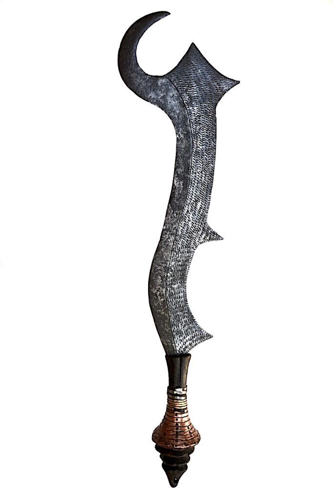 Couteau d'exécution ethnie Lia, Sengelé, peuple Mongo, République Centrafricaine.
