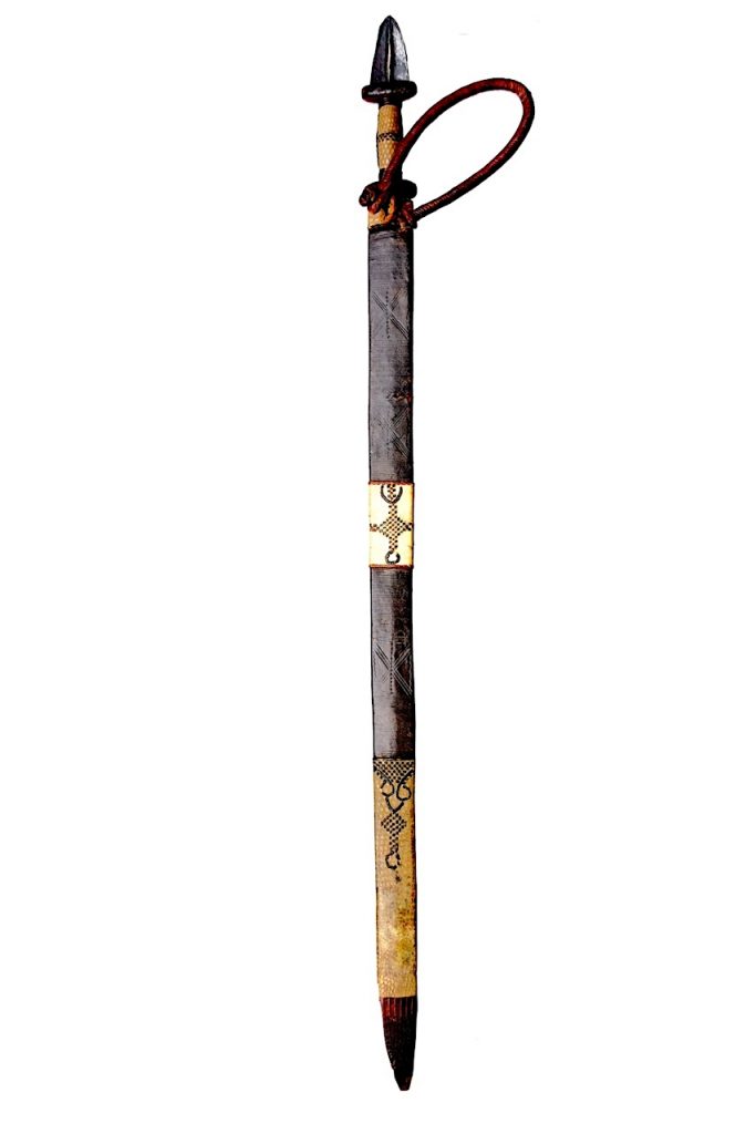 Épée tchadienne, de l'ethnie Tedda, Tubu ou Toubou avec son fourreau.