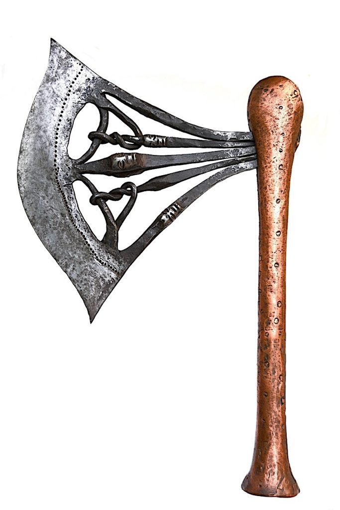 Hache de cérémonie Songyé Nsapo-Naspo , République Démocratique du Congo.