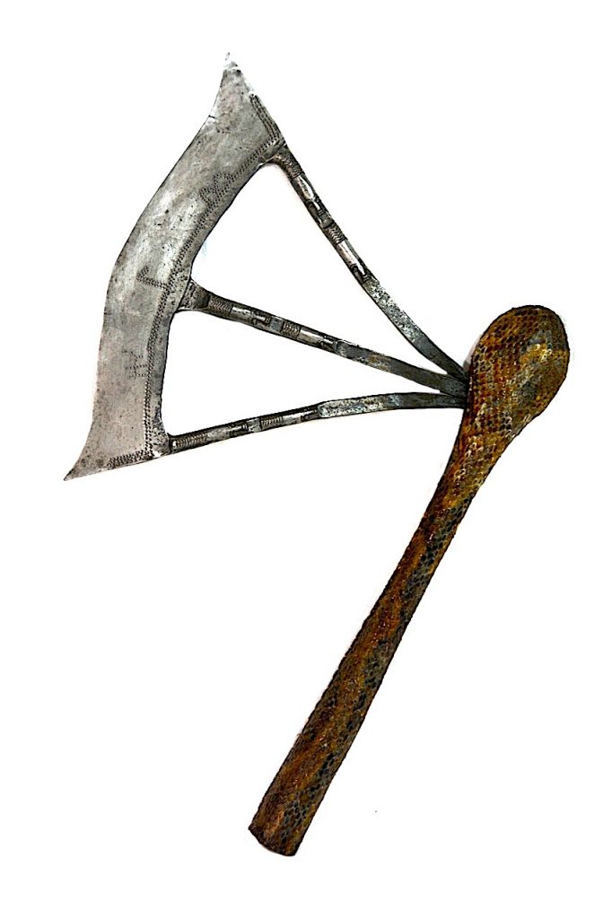 Hache Nsapo-Nsapo à trois branche, République Démocratique du Congo.