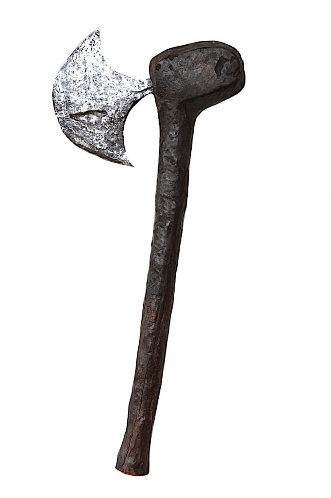 Ancienne Hache Tchokwé Lunda, d'Angola.