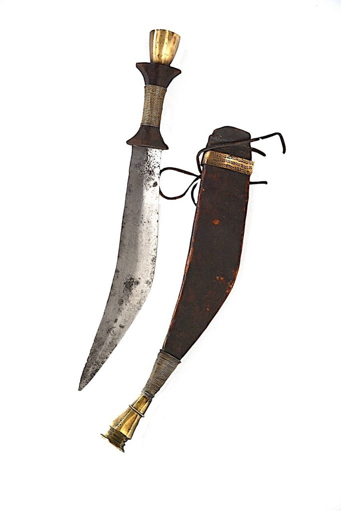 Couteau courbe de la corne de l'Afrique, ethnie Danakil, Éthiopie, Djibouti.