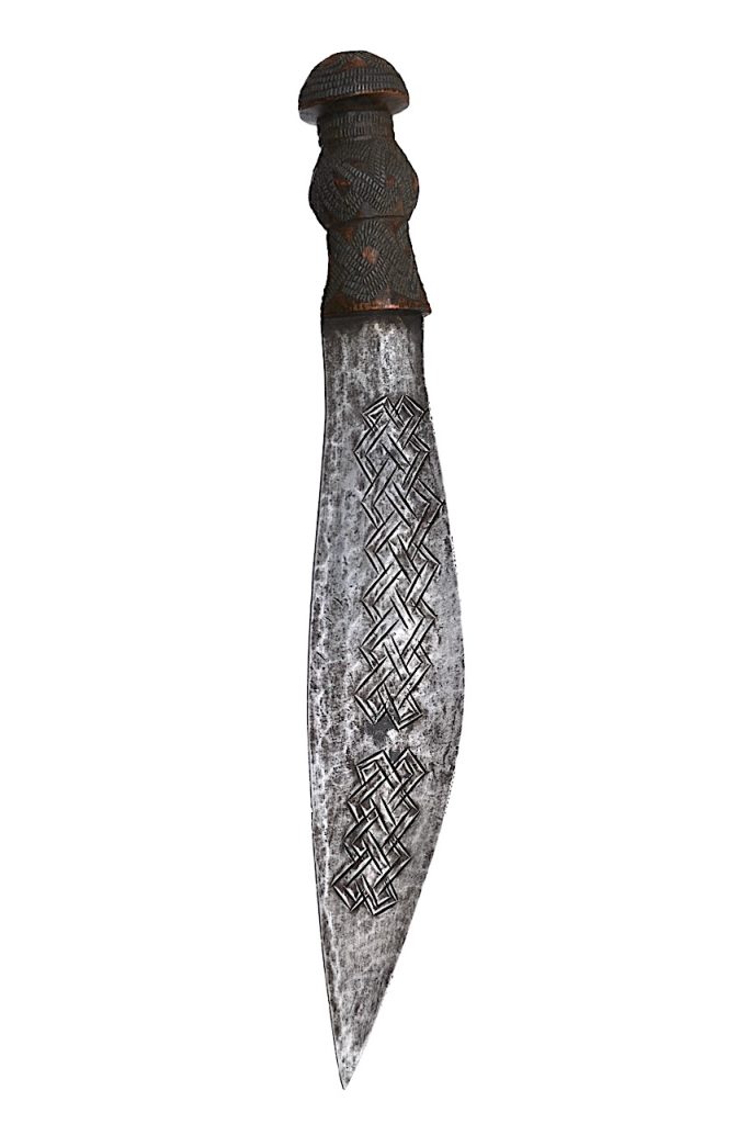 Kuba, couteau asymétrique du royaume Bakuba, République Démocratique du Congo