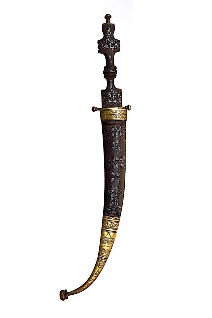 Couteau courbe mauresque, Mauritanie, Sénégal, Maroc, Mali Afrique de l'ouest.