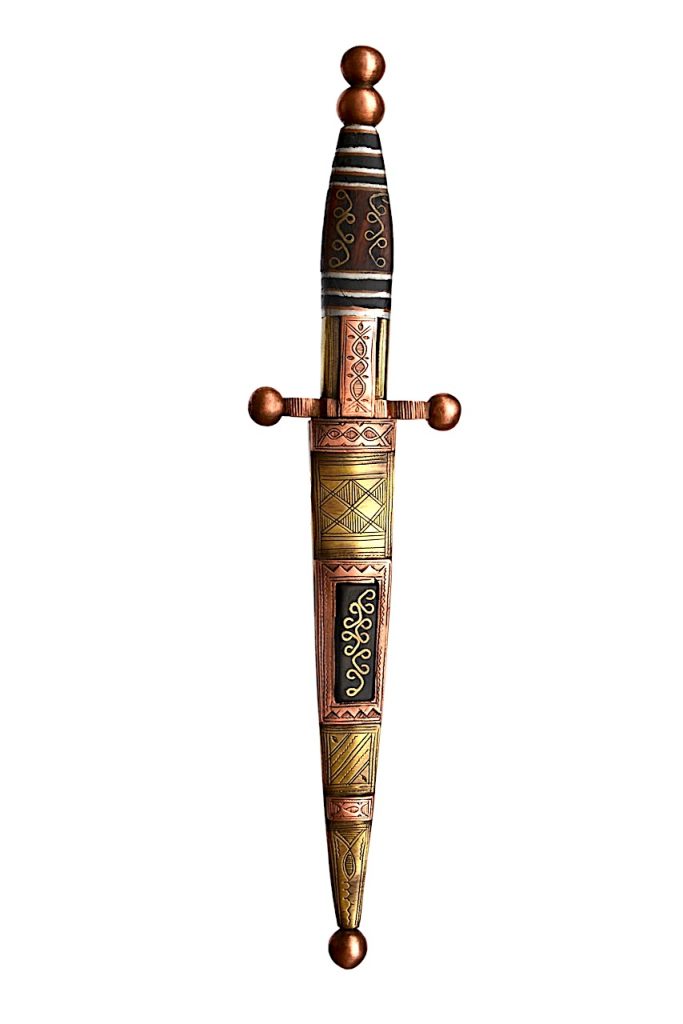 Couteau droit Touareg, Wodaabé, Niger, Mali. Afrique de l'ouest.