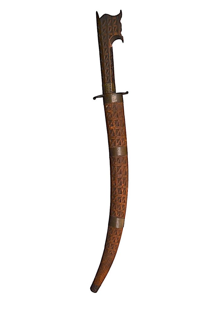 Grand couteau courbe de type Flissa dite de mariage, Algérie.