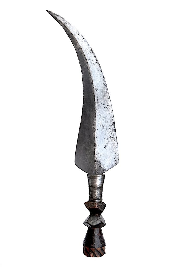 Couteau courbe de l'ethnie Lése, de la République Démocratique du Congo.