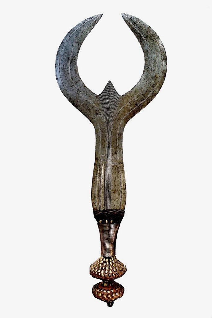 Couteau d'exécution double Ngombé, République Démocratique du Congo, Congo Brazza.