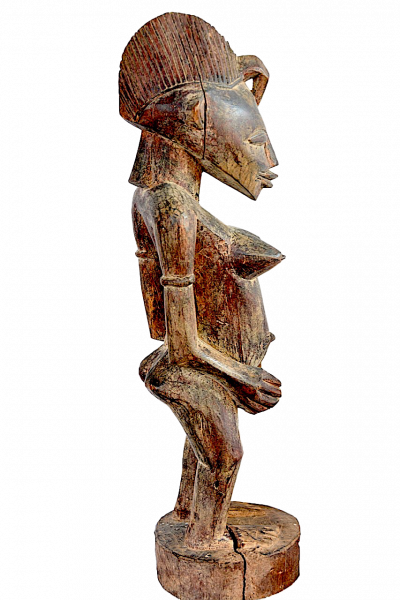 Statuette en bois | Sénoufo, Côte d'Ivoire | Vue de profil