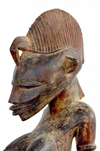 Statuette en bois | Sénoufo, Côte d'Ivoire | Détails de la tête