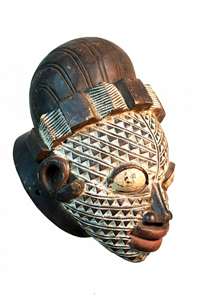 Masque frontal Yoruba | Yorouba, Anango | Vue de profil