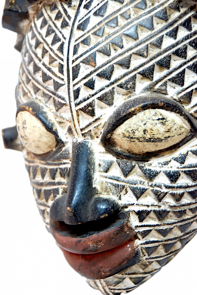 Masque frontal Yoruba | Yorouba, Anango | Détail des yeux