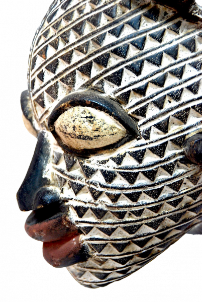 Masque frontal Yoruba | Yorouba, Anango | Détail du profil